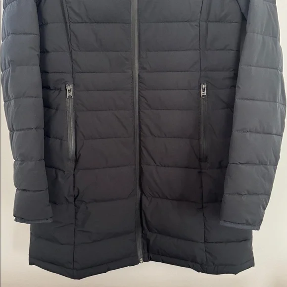 Abercrombie & Fitch Long Puffer Coat, Size S, Color Black - Picture 4 of 5